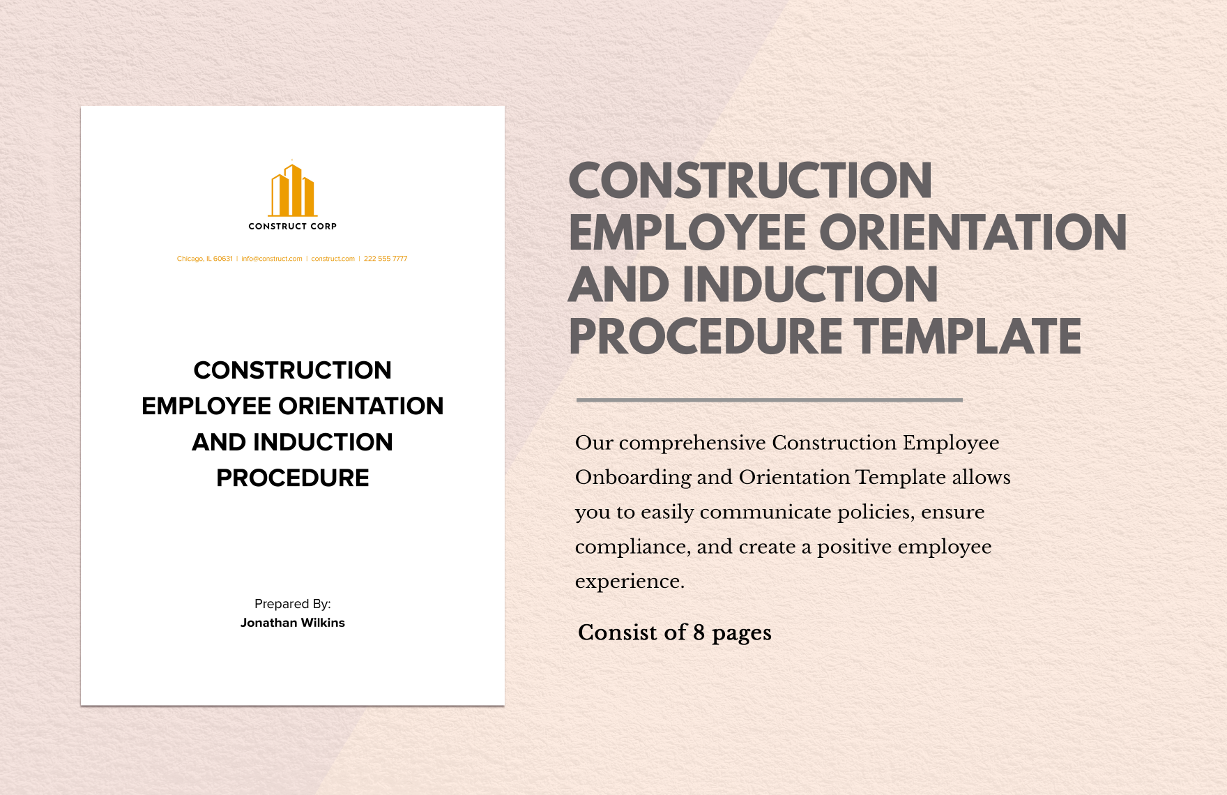 Construction Employee Orientation and Induction Procedure 