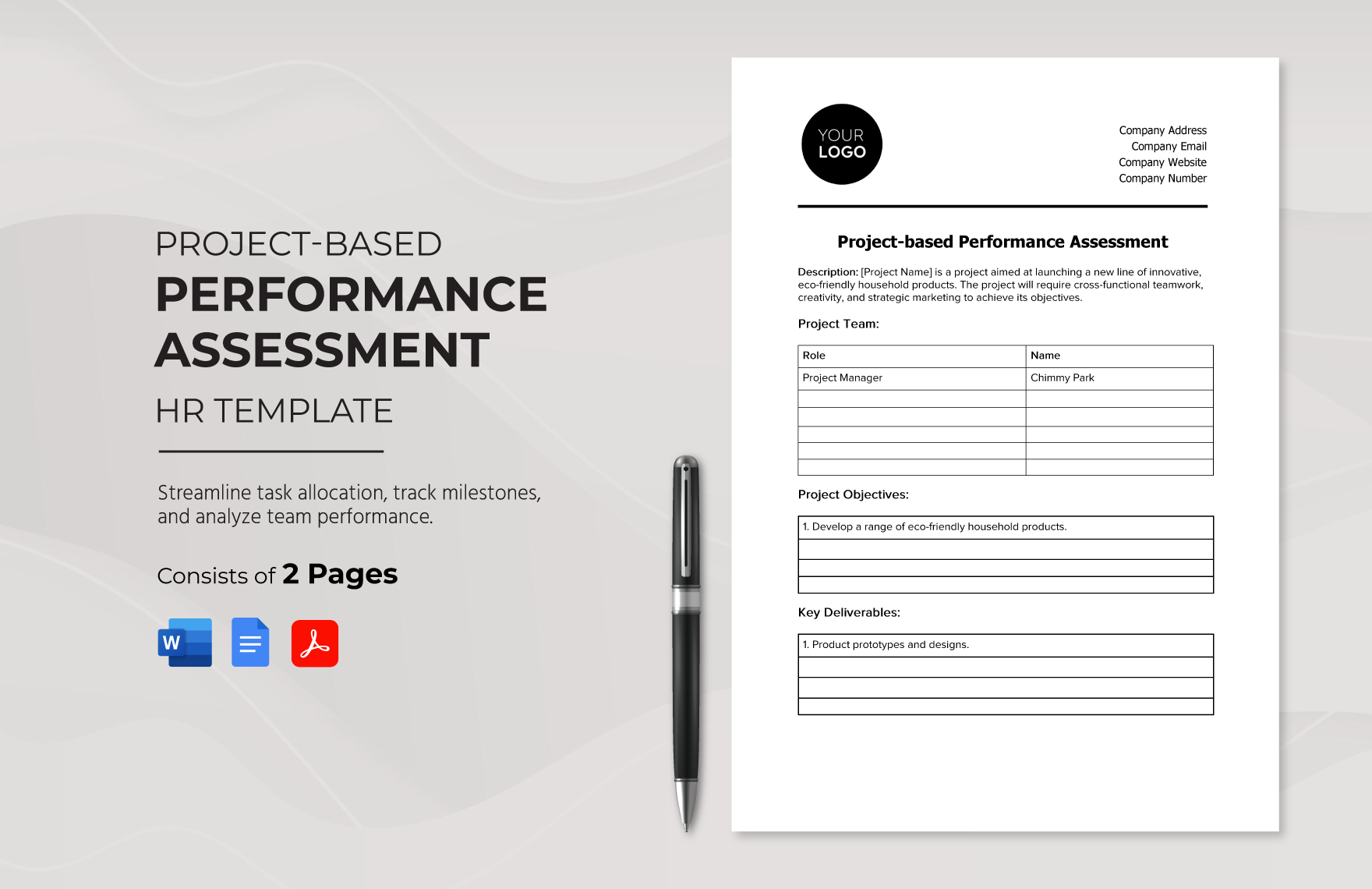 Project-based Performance Assessment HR Template