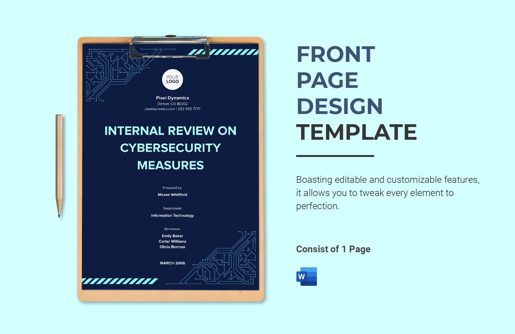 Front Page Design Template