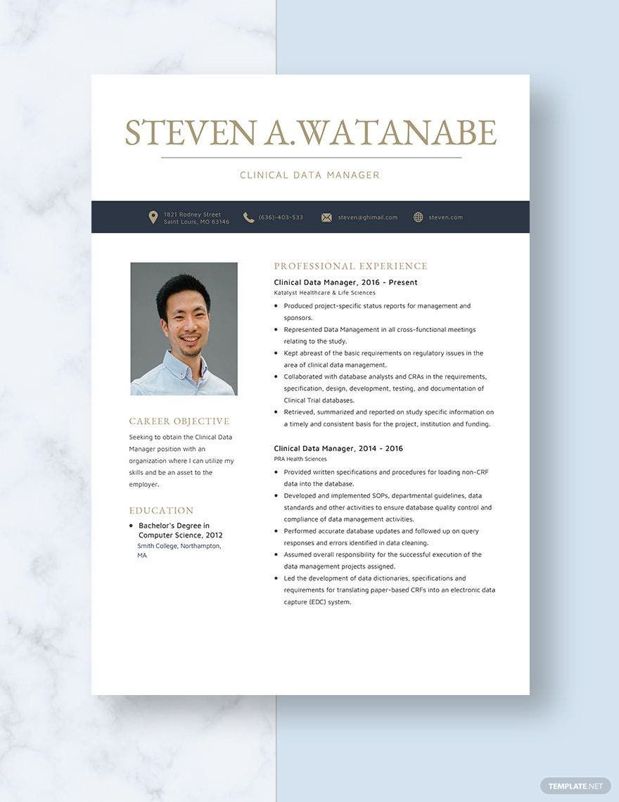 Clinical Data Manager Resume