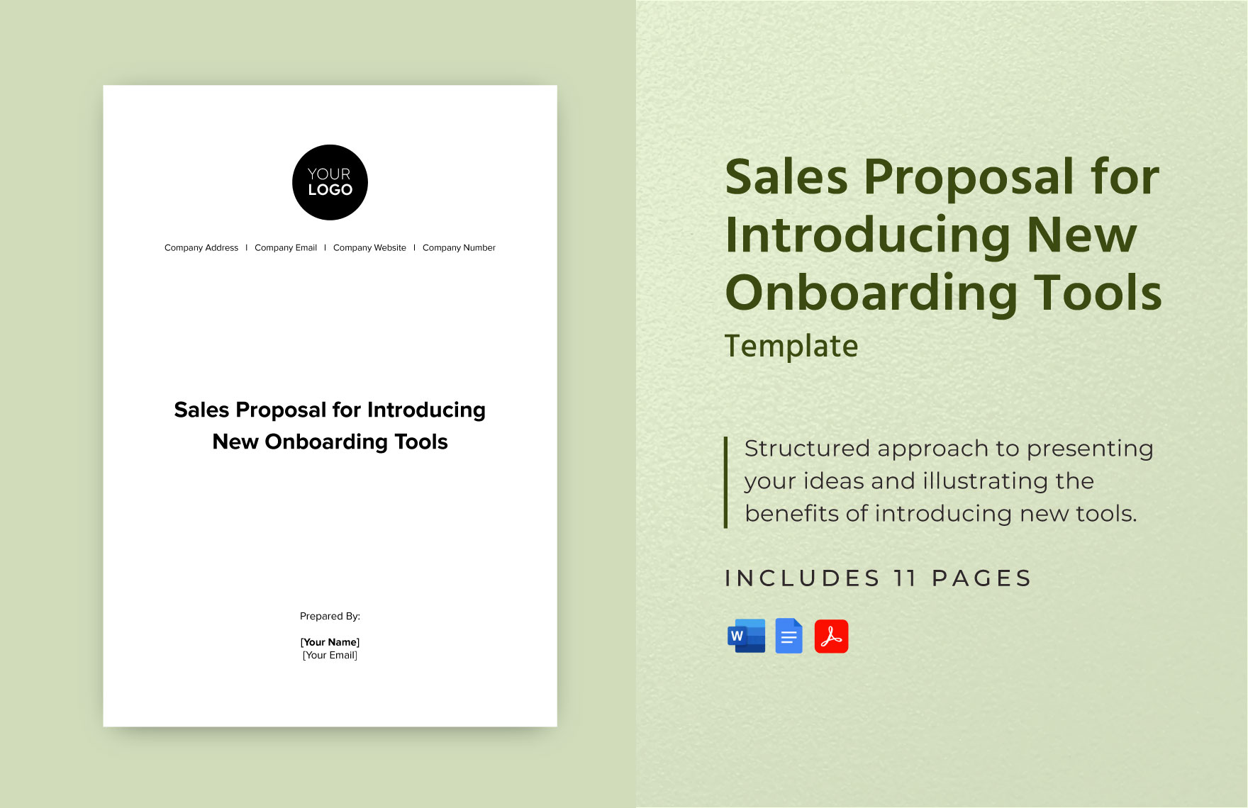 Sales Proposal for Introducing New Onboarding Tools Template