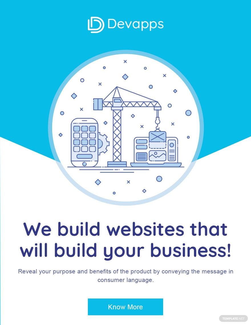 Web and Mobile App Development Services Email Newsletter Template