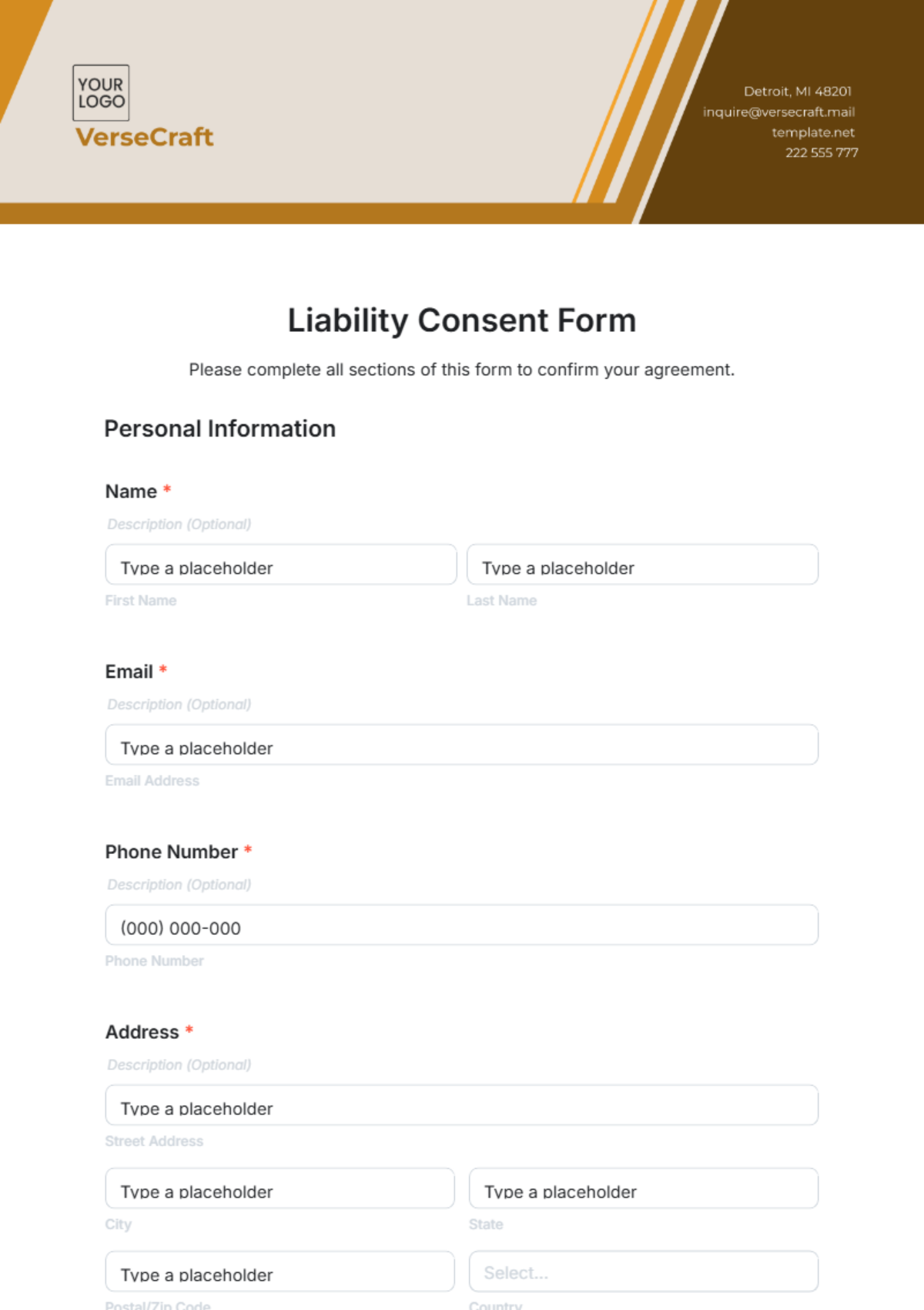 Free Liability Consent Form Template to Edit Online