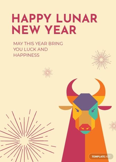 Creative Chinese New Year Card Template