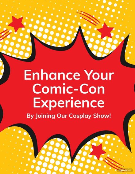Comic Con Cosplay Show Flyer Template