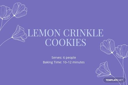 Lavender Bridal Shower Recipe Card Template
