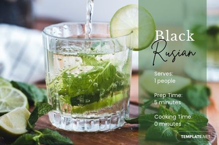 Blank Drink Recipe Card Template