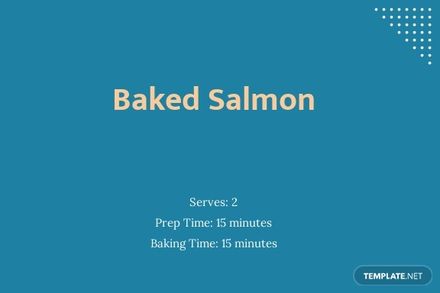 Simple Food Recipe Card Template
