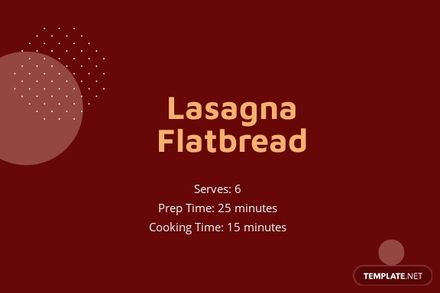 Modern Food Recipe Card Template