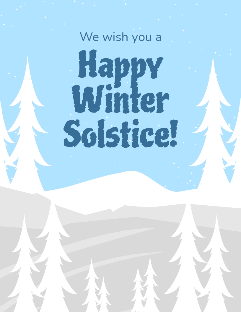 Happy Winter Solstice Flyer Template