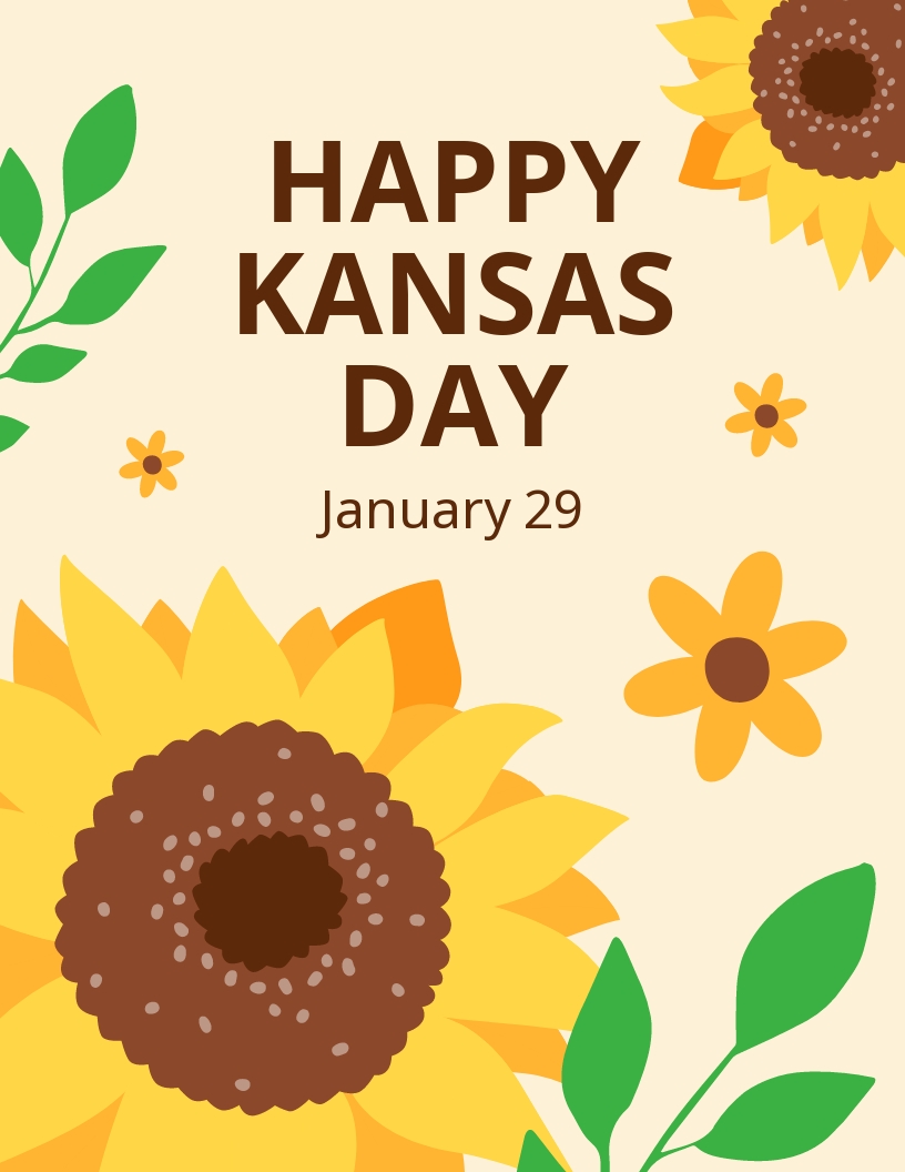 Happy Kansas Day Flyer Template